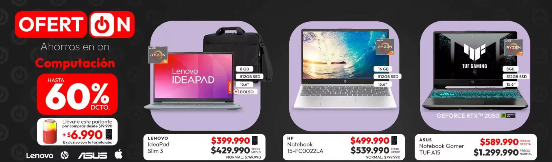 OfertOn! Hasta 60% dcto.