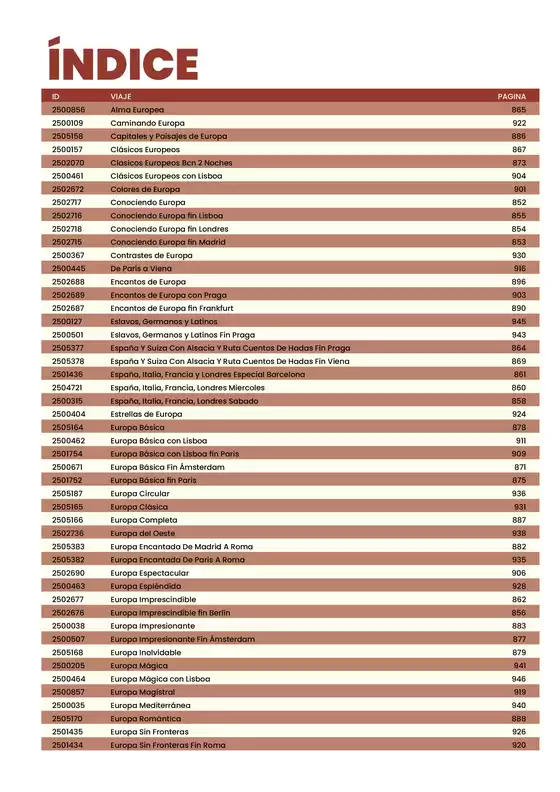 Catálogo Europamundo en Viña del Mar | Circuitos más de 15 días - Catalogo Europamundo | 2025-09-03T00:00:00.000Z - 2025-09-17T00:00:00.000Z