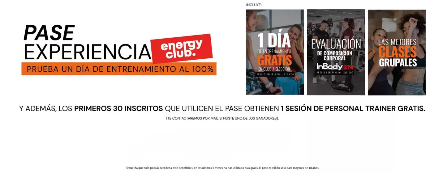 1 sessón de personal trainer gratis!