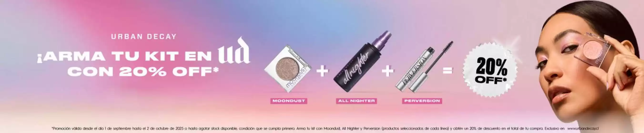 Arma tu kit en Urban Decay con 20% Off!