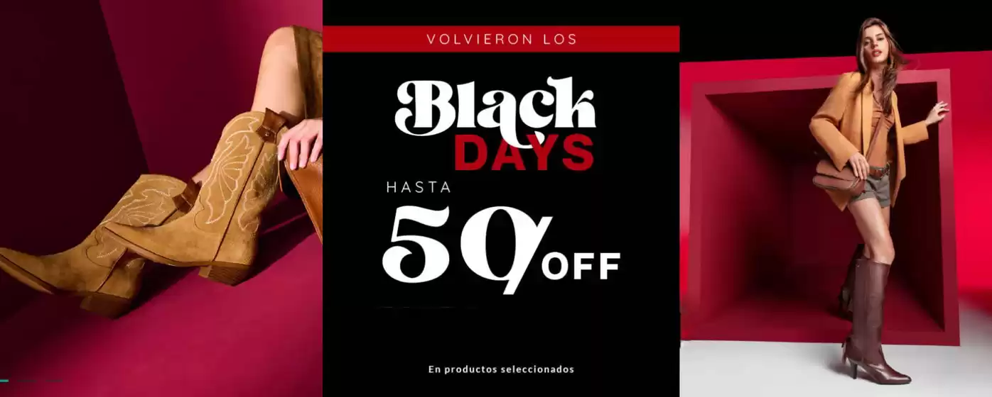 Black days! Hasta 50% Off.
