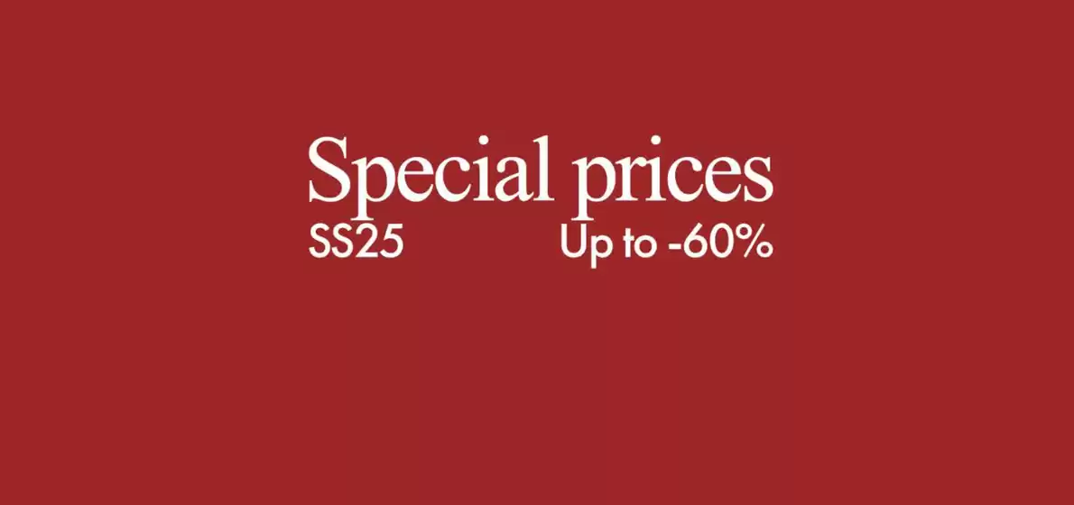 Special prices! Up to -60%.