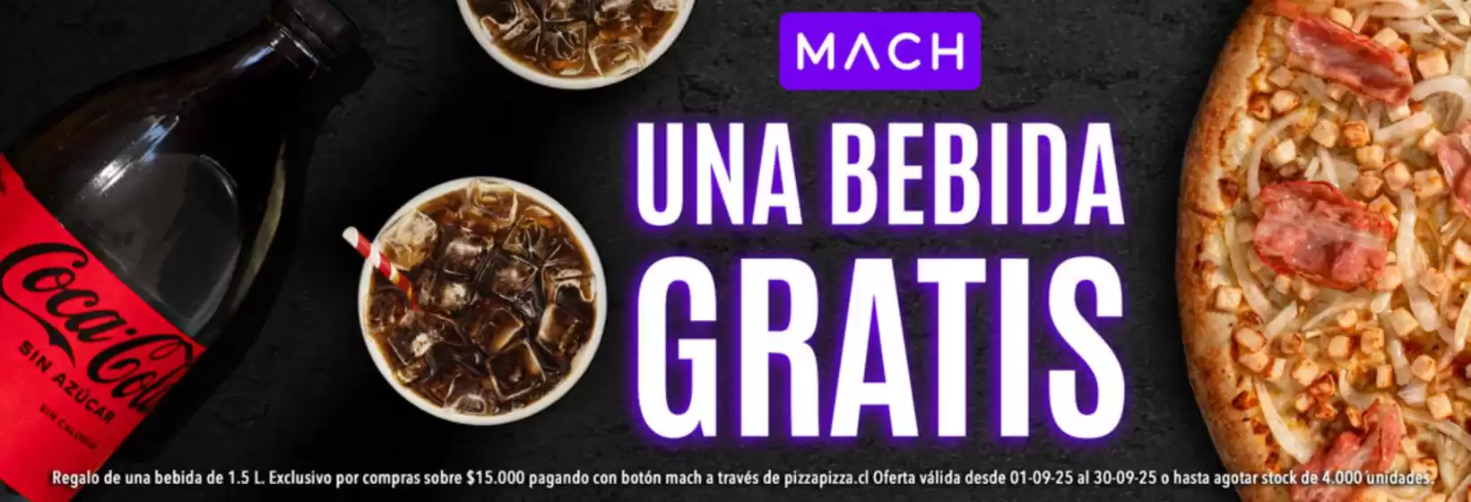 Catálogo Pizza Pizza en Buin | Una bebida gratis! | 2025-09-17T00:00:00.000Z - 2025-10-02T00:00:00.000Z