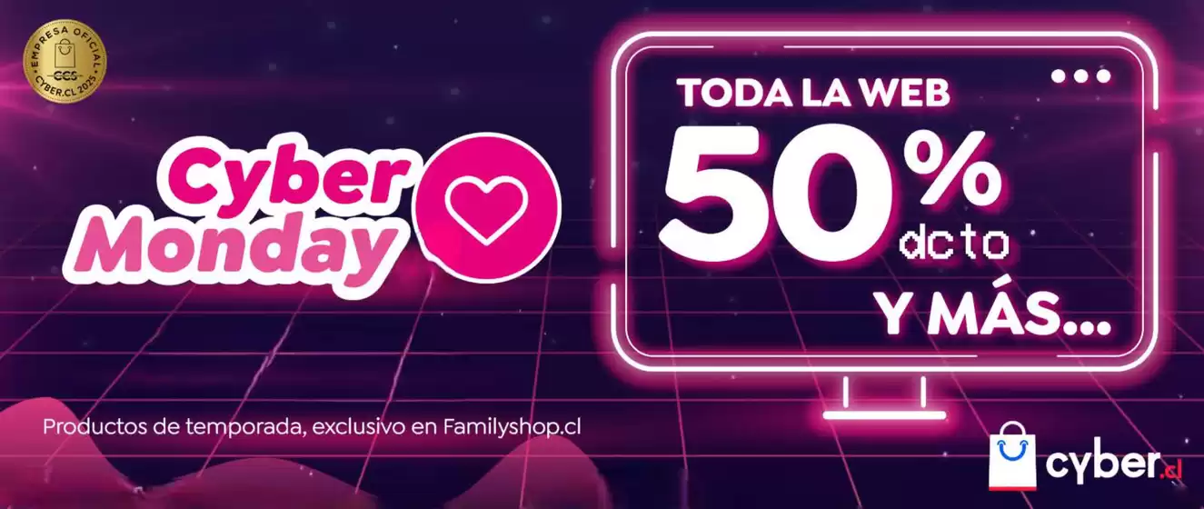 Cyber Monday! Hasta 70% dcto.