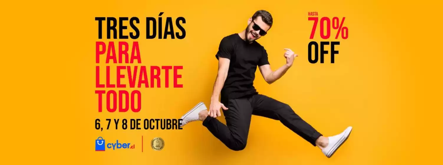Cyber! Hasta 70% Off.
