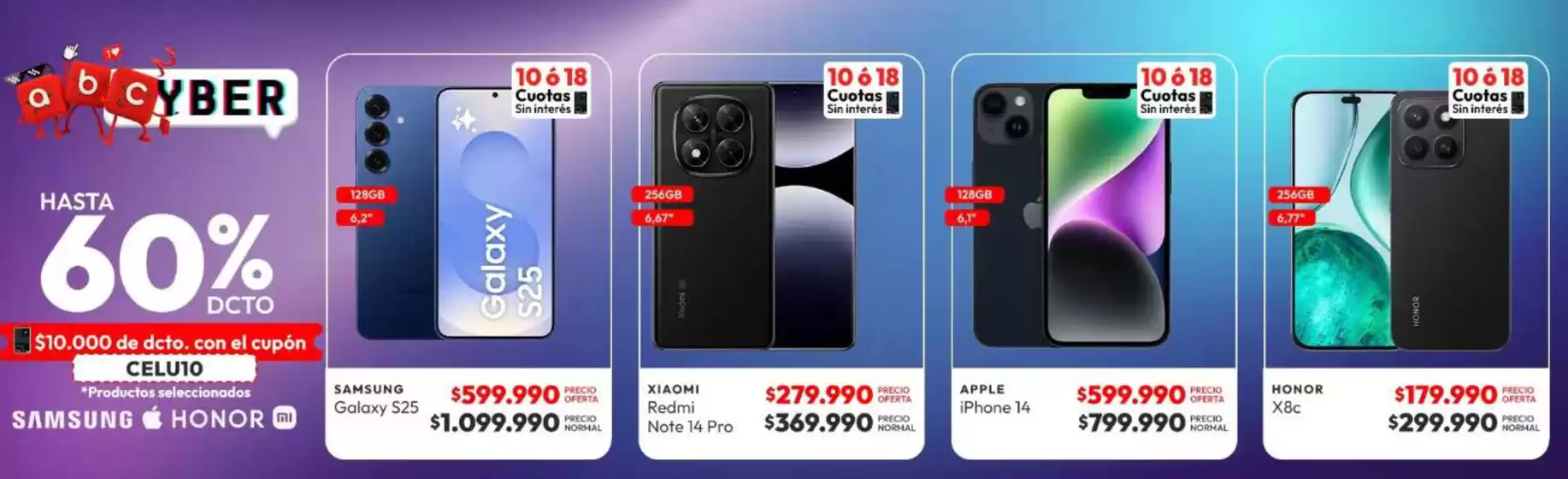 Cyber ABC! Hasta 70% dcto.