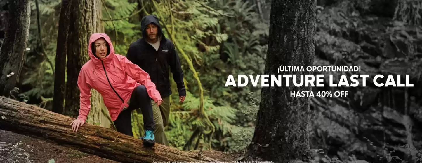 Catálogo Columbia en Talcahuano | Adventure last call! Hasta 40% Off. | 2025-10-15T00:00:00.000Z - 2025-10-30T00:00:00.000Z