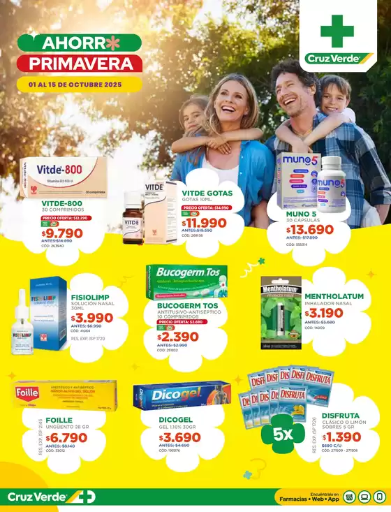 Catálogo Cruz Verde en San Vicente de Tagua Tagua | Flyer Ofertas 1Q Octubre 2025 | 2025-10-15T00:00:00.000Z - 2025-10-29T00:00:00.000Z