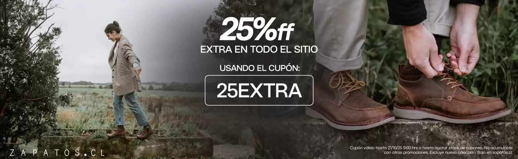 Catálogo Zapatos.cl | 25% Off extra en todo sitio! | 2025-10-17T00:00:00.000Z - 2025-10-21T00:00:00.000Z