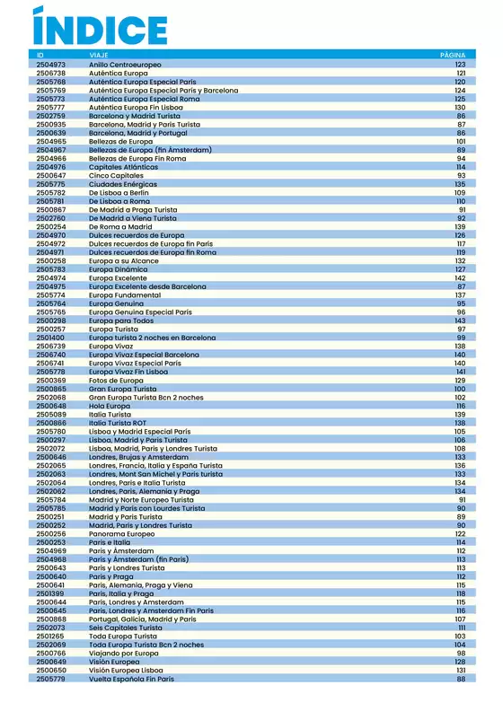 Catálogo Europamundo en Los Ángeles | Serie Turista - Catalogo Europamundo | 2025-10-19T00:00:00.000Z - 2025-11-02T00:00:00.000Z