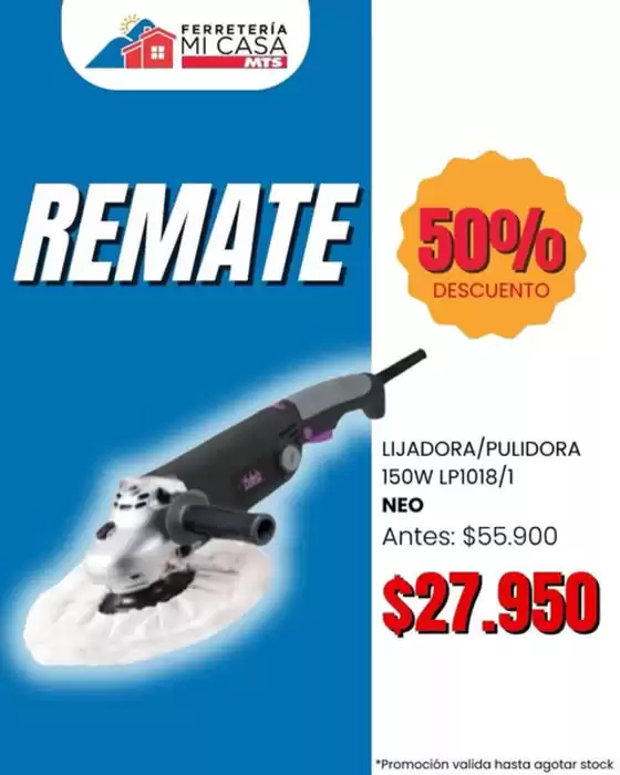 Remate! Hasta 50% descuento.