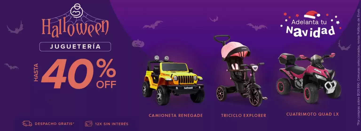 Halloween! Hasta 60% Off.
