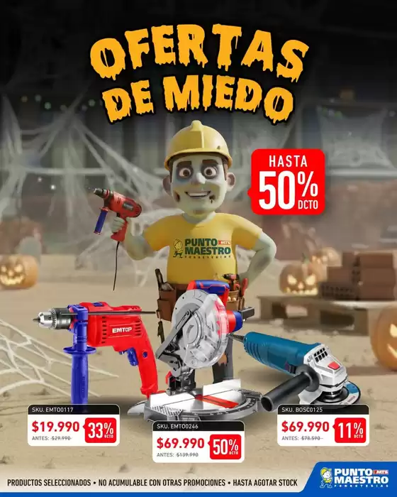 Catálogo Punto Maestro en Ñuñoa | Llegaron las Ofertas de Miedo a Punto Maestro! | 2025-10-28T00:00:00.000Z - 2025-11-10T00:00:00.000Z