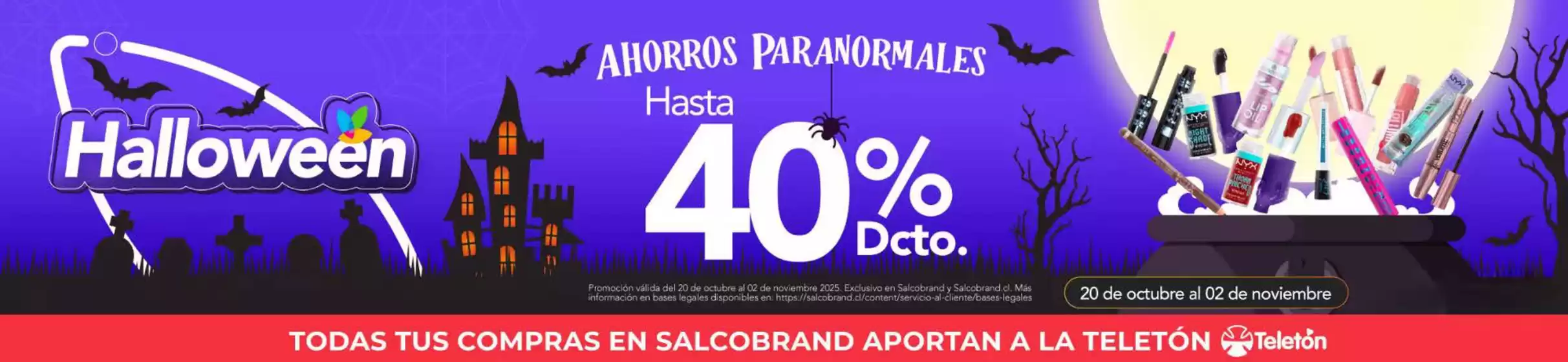 Halloween! Hasta 60% dcto.