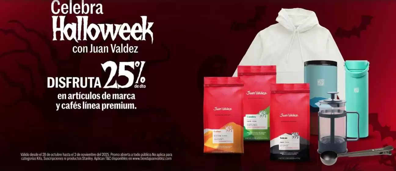 Catálogo Juan Valdez Café en Iquique | Celebra Halloween! | 2025-10-29T00:00:00.000Z - 2025-11-02T00:00:00.000Z