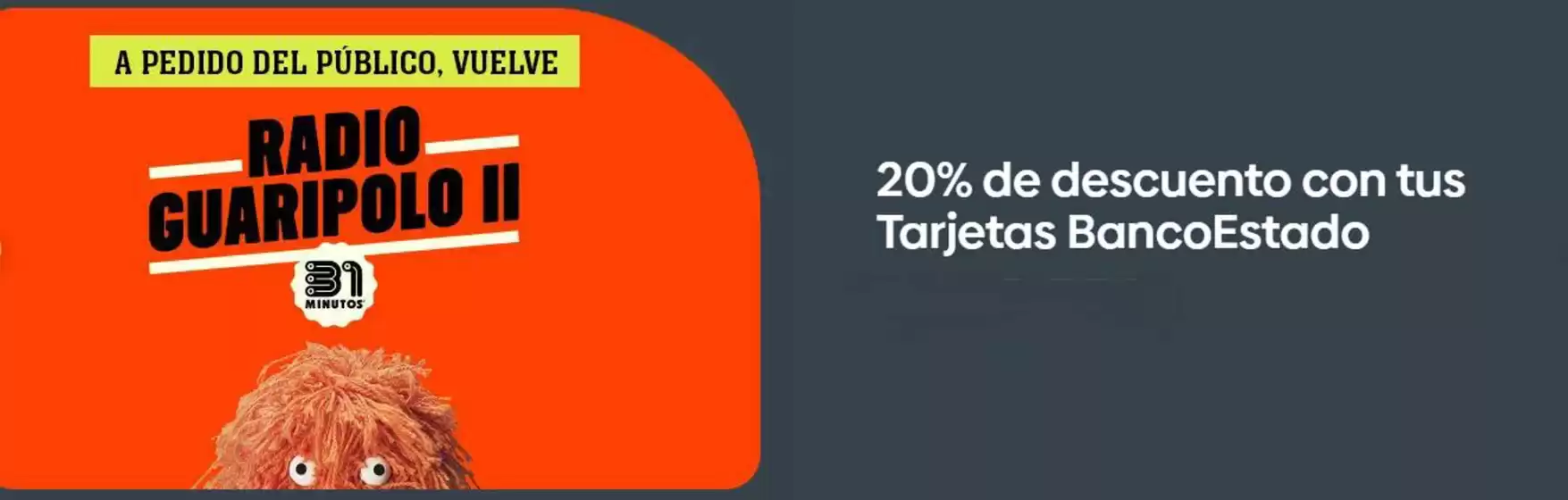 Oferta exclusivos! Hasta 20% de descuento.