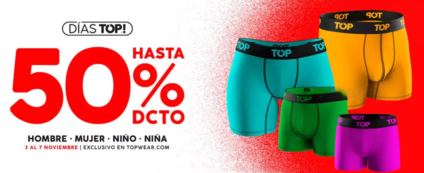 Catálogo Top Underwear | Hasta 50% dcto! | 2025-11-05T00:00:00.000Z - 2025-11-09T00:00:00.000Z