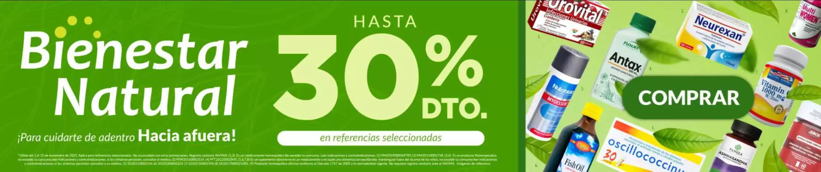 Bienestar Natural hasta 30% Dto
