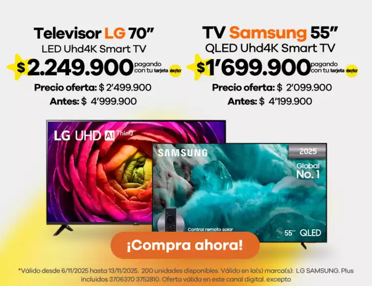 Catálogo Éxito en La Ceja | Ofertas Éxito | 2025-11-06T00:00:00.000Z - 2025-11-13T00:00:00.000Z