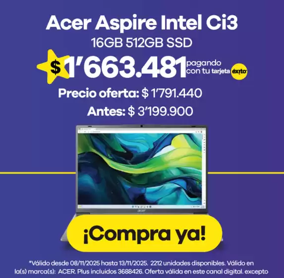 Catálogo Éxito en Puente Aranda | Gangas y ofertas actuales | 2025-11-08T00:00:00.000Z - 2025-11-13T00:00:00.000Z