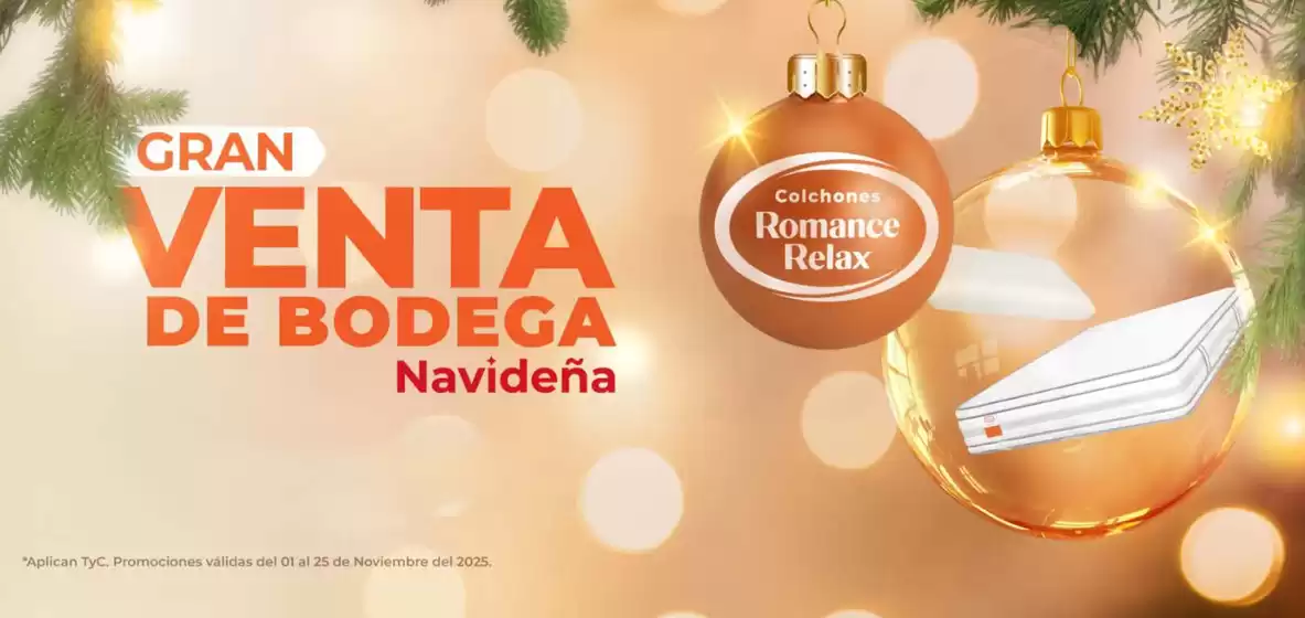 Catálogo Colchones Romance Relax en Bucaramanga | Gran Venta de Bodega Navidena | 2025-11-13T00:00:00.000Z - 2025-11-25T00:00:00.000Z