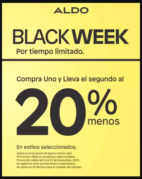 Catálogo Aldo en Manizales | Black Week 20% Dto | 2025-11-18T00:00:00.000Z - 2025-11-23T00:00:00.000Z