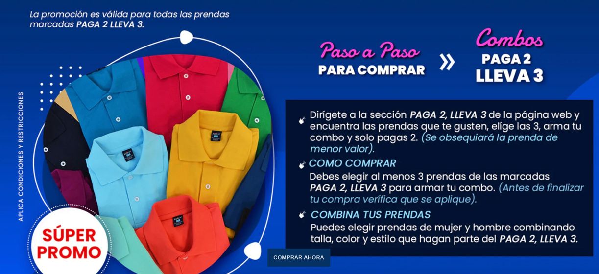 Paga 2 Lleva 3