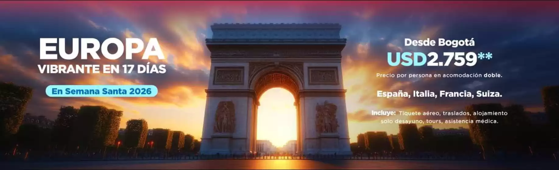 Catálogo Over Turismo | Europa en Semana Santa 2026 USD 2.759 | 2025-12-04T00:00:00.000Z - 2025-12-07T00:00:00.000Z