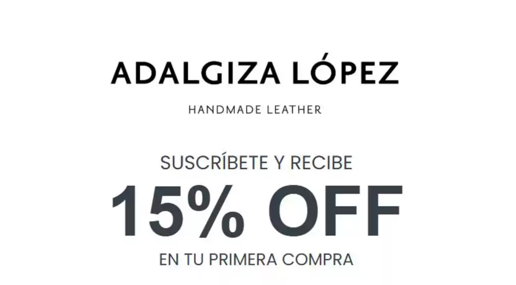 Catálogo Adalgiza López en Piedecuesta | Subscribete y recibe 15% OFF en tu primera compra | 2025-12-05T00:00:00.000Z - 2025-12-31T00:00:00.000Z