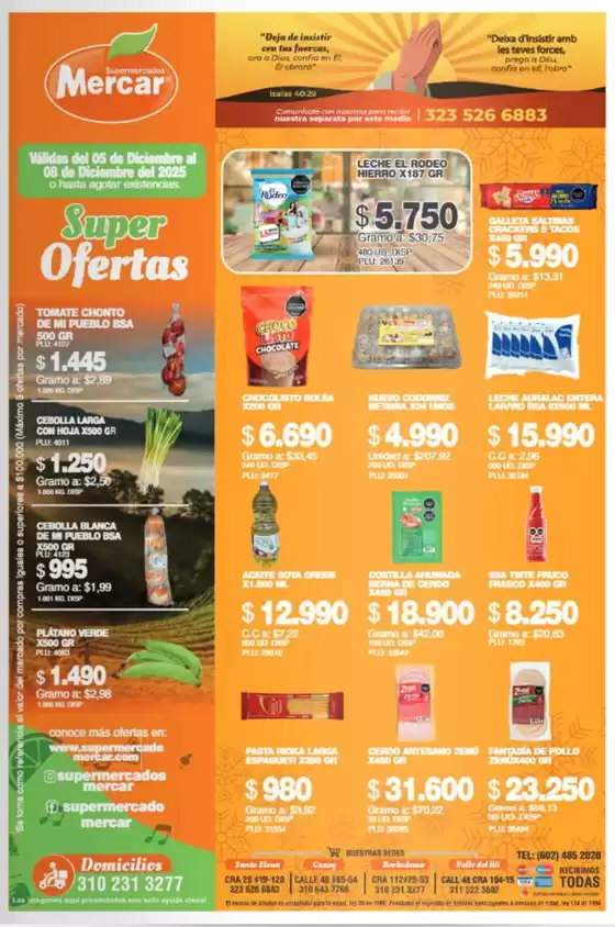 Catálogo Mercar en Guadalajara de Buga | Super Ofertas Mercar | 2025-12-10T00:00:00.000Z - 2025-12-14T00:00:00.000Z