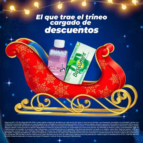 Catálogo Farmacenter en Tuluá | El que trae el trineo cargado de Descuentos | 2025-12-10T00:00:00.000Z - 2025-12-31T00:00:00.000Z