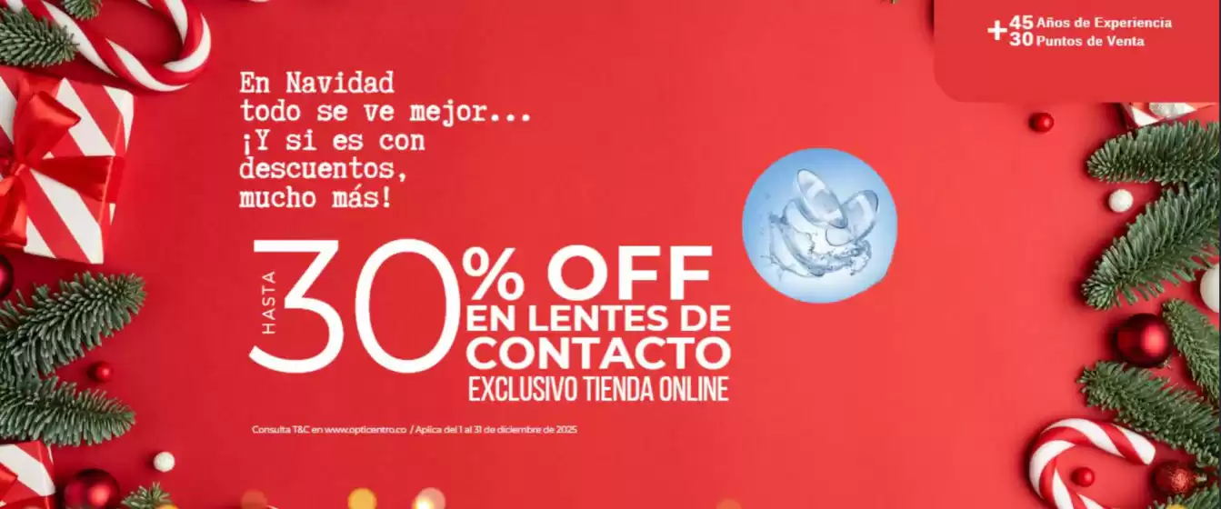 Catálogo Opticentro en Tuluá | Hasta 30% OFF En Navidad todo se ve mejor Y si se con descuentos , mucho mas | 2025-12-10T00:00:00.000Z - 2025-12-31T00:00:00.000Z