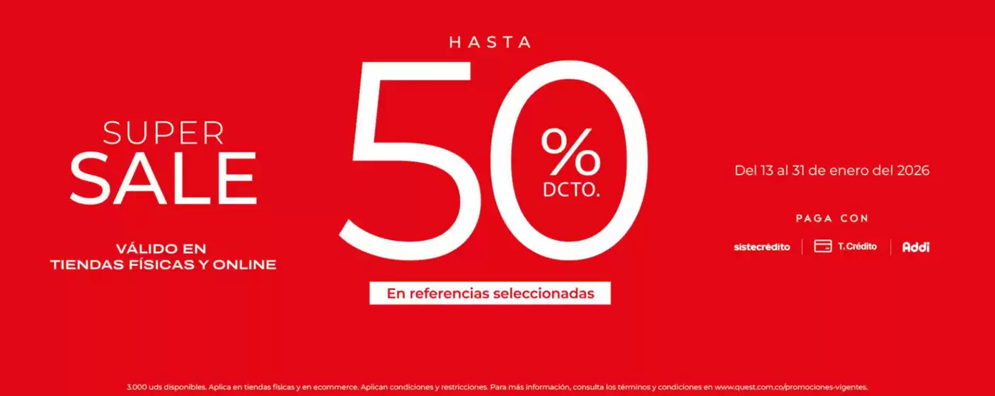 Catálogo Quest en Armenia | Super Sale Hasta 50% & 30% OFF | 2026-01-20T00:00:00.000Z - 2026-01-31T00:00:00.000Z