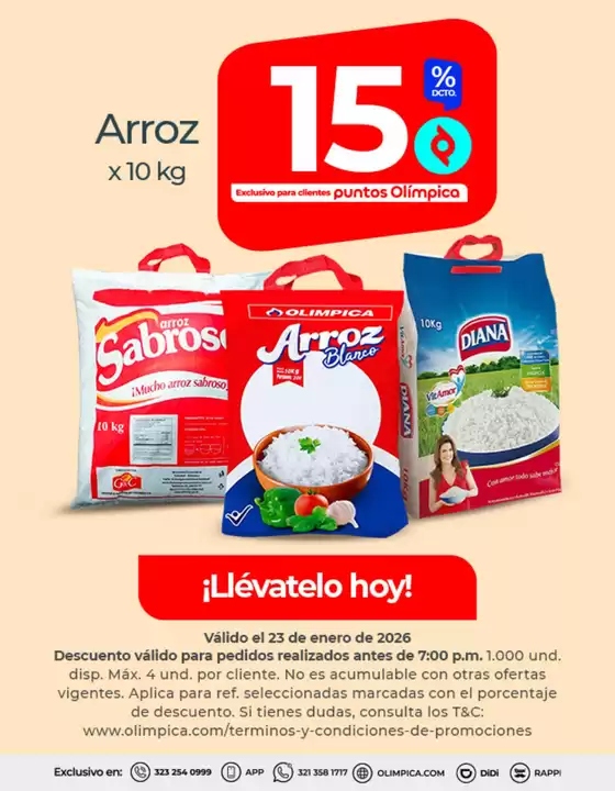 Catálogo Olímpica en Sincelejo | Ofertas principales para todos los clientes | 2026-01-23T00:00:00.000Z - 2026-01-23T00:00:00.000Z