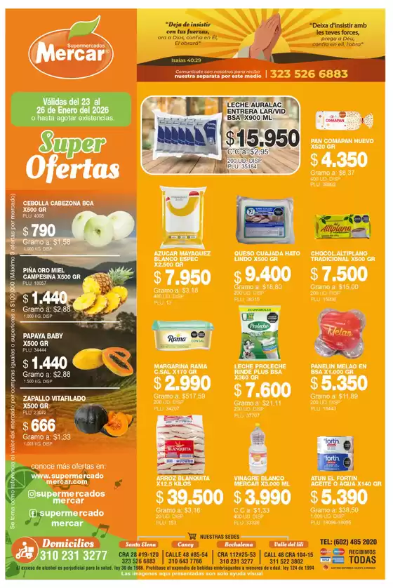 Catálogo Mercar en Sincelejo | Catálogo Mercar | 2026-01-23T00:00:00.000Z - 2026-01-26T00:00:00.000Z