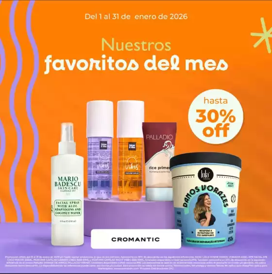 Catálogo Cromantic en Socorro | Nuestros Favoritos del Mes 30% OFF | 2026-01-28T00:00:00.000Z - 2026-01-31T00:00:00.000Z