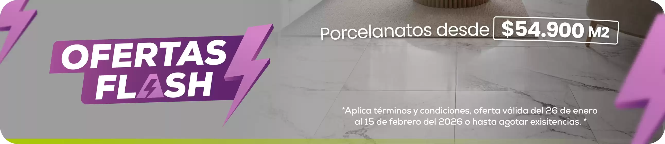 Catálogo Pisende | Ofertas Flash Porcelanatos desde $ 54.900m2 | 2026-01-29T00:00:00.000Z - 2026-02-15T00:00:00.000Z