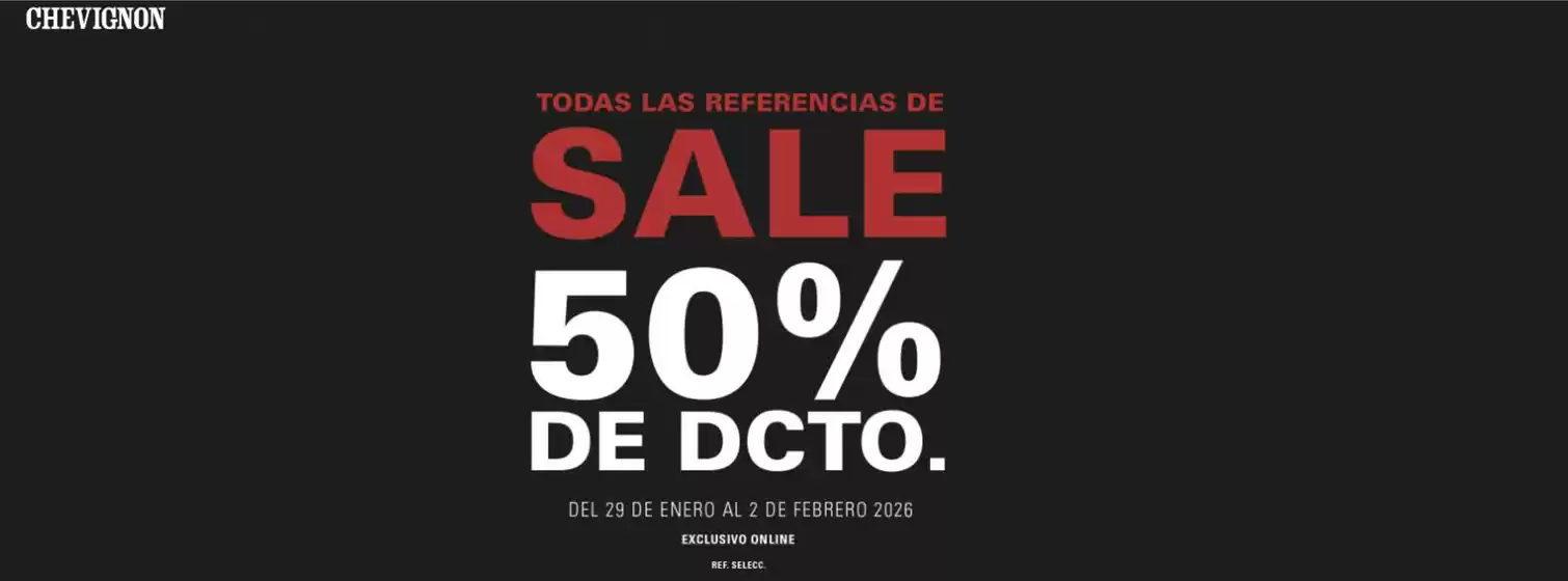 Catálogo Chevignon en Tunja | Todas las Referencias de Sale 50% DTO | 2026-01-30T00:00:00.000Z - 2026-02-02T00:00:00.000Z