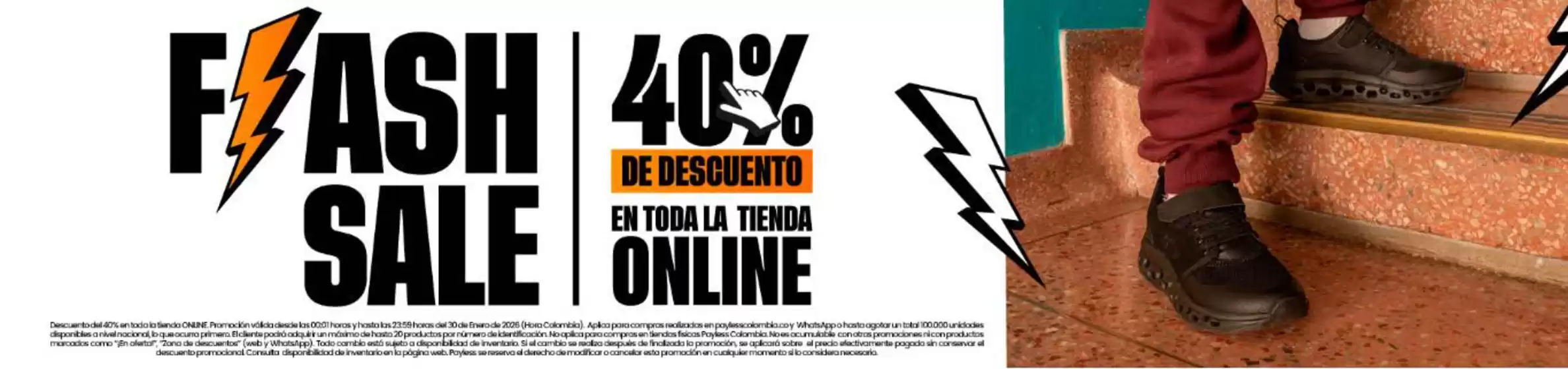 Catálogo Payless en Rionegro Antioquia | Flash Sale 40% OFF | 2026-01-30T00:00:00.000Z - 2026-02-01T00:00:00.000Z