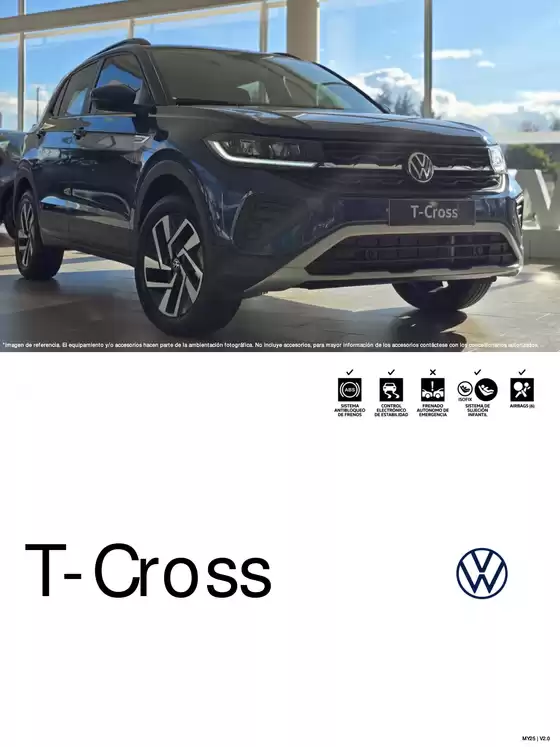 Catálogo Los Coches | Los Coches Volkswagen - Volkswagen t cross pa tsi my 25 v2 0 m | 2026-01-01T00:00:00.000Z - 2026-12-31T00:00:00.000Z