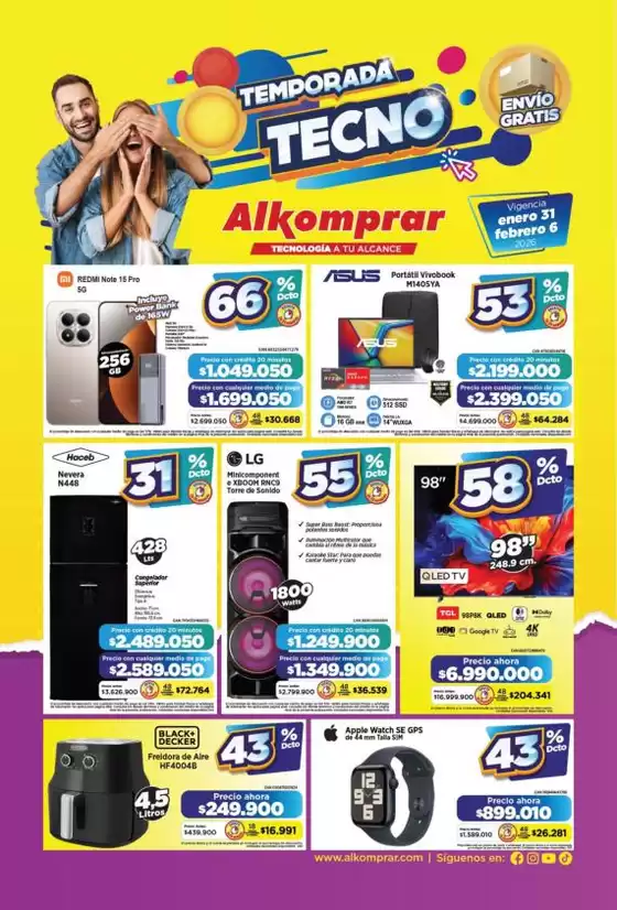 Catálogo Alkomprar en Piedecuesta | Catálogo Alkomprar | 2026-01-31T00:00:00.000Z - 2026-02-06T00:00:00.000Z