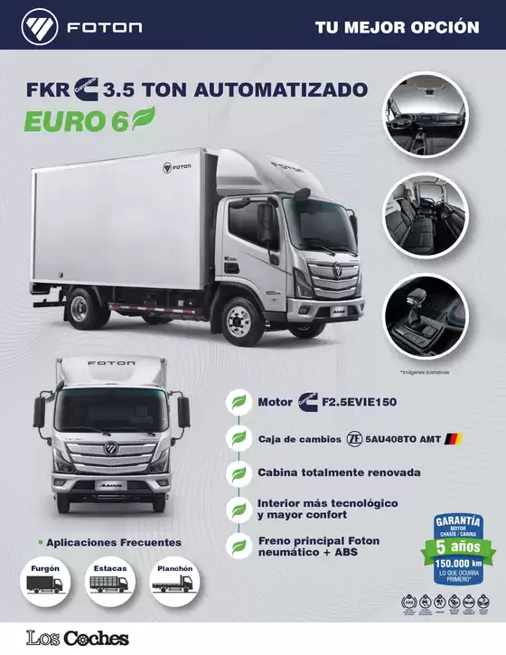Catálogo Los Coches en Cúcuta | Los Coches Foton - Ficha tecnica Foton FKR Cummins 3 5 Los Coches 2025 | 2026-01-01T00:00:00.000Z - 2026-12-31T00:00:00.000Z