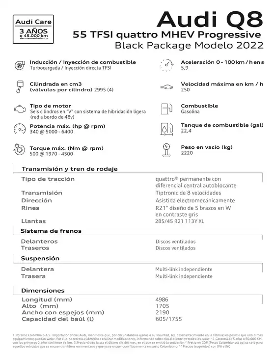 Catálogo Los Coches | Los Coches Hibridos y Electricos - Audi Q8 BlackPackage | 2026-01-01T00:00:00.000Z - 2026-12-31T00:00:00.000Z
