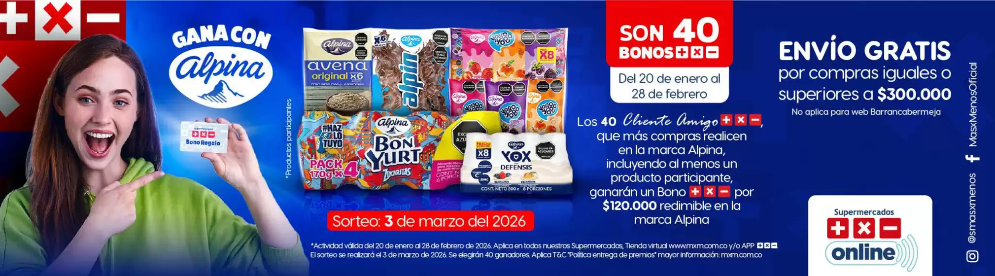 Catálogo Más x Menos en La Jagua de Ibirico | Son 40 Bonos en Más x Menos | 2026-02-03T00:00:00.000Z - 2026-02-28T00:00:00.000Z