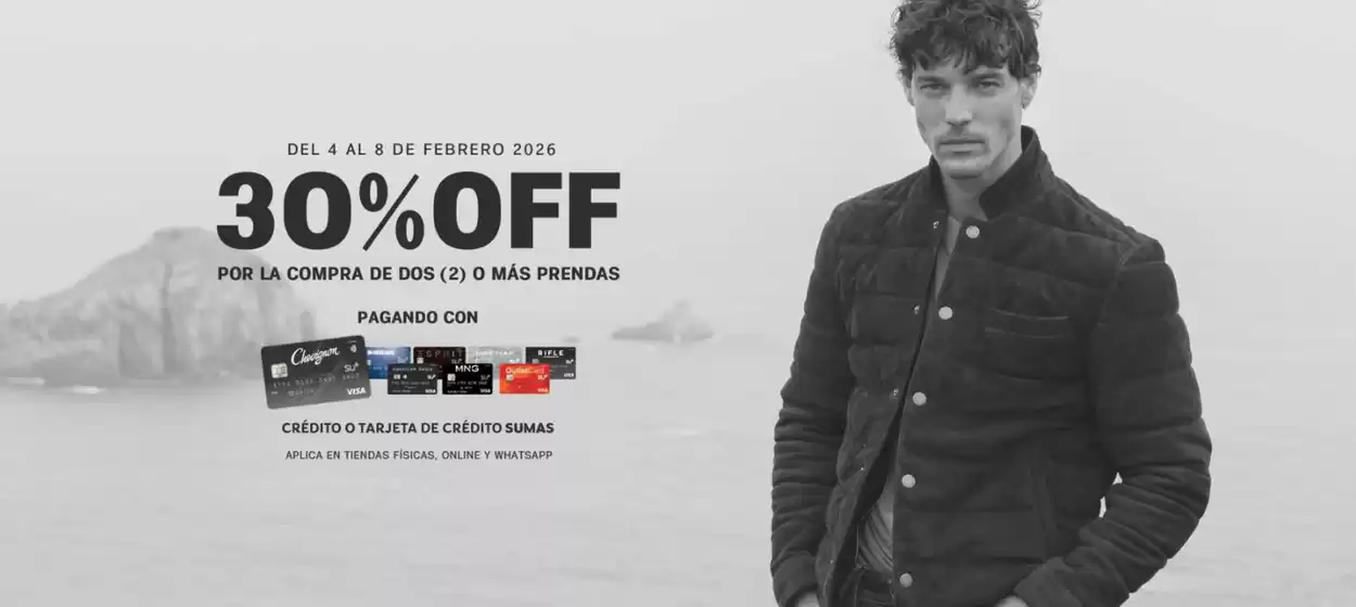 Catálogo Chevignon en Nechí | 30% OFF | 2026-02-04T00:00:00.000Z - 2026-02-08T00:00:00.000Z