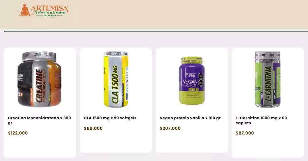 Catálogo Artemisa en Ubaté | Precio Especial para Suplementación deportiva | 2026-02-05T00:00:00.000Z - 2026-02-19T00:00:00.000Z