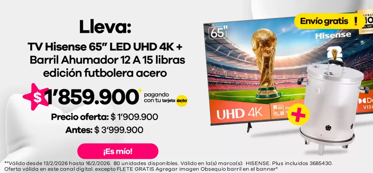 Catálogo Éxito en Plato | Nuevas ofertas para descubrir | 2026-02-13T00:00:00.000Z - 2026-02-16T00:00:00.000Z