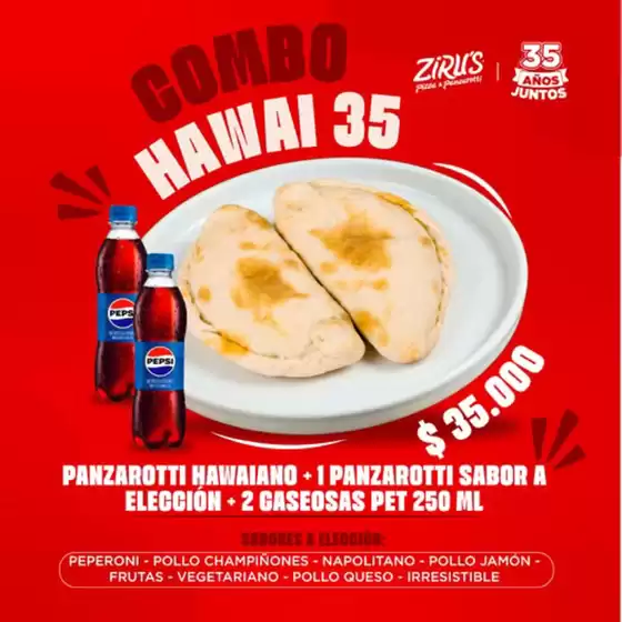 Catálogo Zirus Pizza en Armenia | Combo en oferta | 2026-02-18T00:00:00.000Z - 2026-02-28T00:00:00.000Z