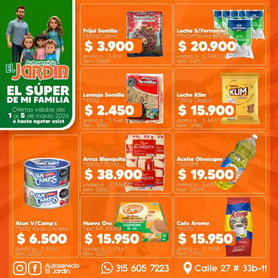 Catálogo Autoservicio El Jardín en Girardot | Ofertas Autoservicio El Jardín | 2026-03-01T00:00:00.000Z - 2026-03-05T00:00:00.000Z