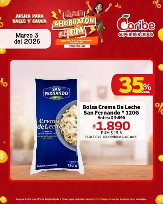 Catálogo Caribe Supermercados en Girardot | Ahorra ahora con nuestras ofertas | 2026-03-03T00:00:00.000Z - 2026-03-03T00:00:00.000Z